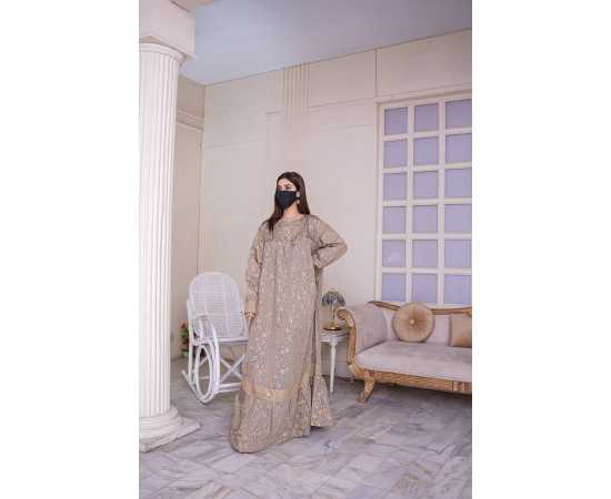 Boat Neckline Paper Cotton Fabric Long Sleeves Stylish Jalabiya Dress Boat Neckline Paper Cotton Fabric Long Sleeves Stylish Jalabiya Dress