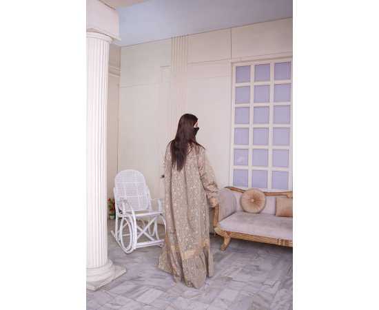 Boat Neckline Paper Cotton Fabric Long Sleeves Stylish Jalabiya Dress Boat Neckline Paper Cotton Fabric Long Sleeves Stylish Jalabiya Dress