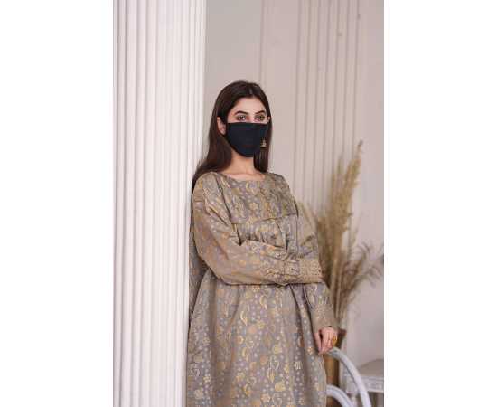 Boat Neckline Paper Cotton Fabric Long Sleeves Stylish Jalabiya Dress Boat Neckline Paper Cotton Fabric Long Sleeves Stylish Jalabiya Dress