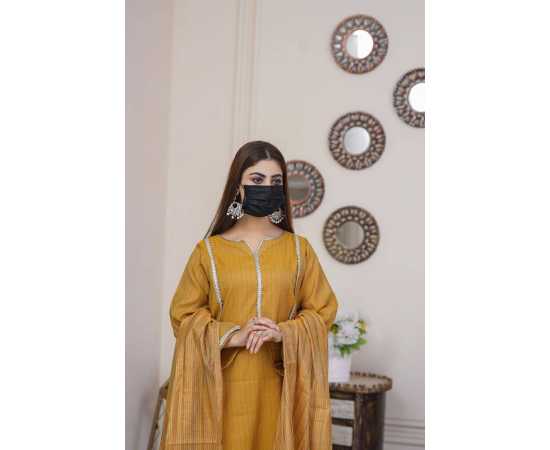 Elegant 3-Piece Set with Beautiful Lace and Organza Dupatta Full Sleeves Elegant 3-Piece Set with Beautiful Lace and Organza Dupatta Full Sleeves