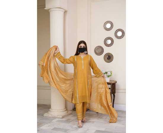 Elegant 3-Piece Set with Beautiful Lace and Organza Dupatta Full Sleeves Elegant 3-Piece Set with Beautiful Lace and Organza Dupatta Full Sleeves
