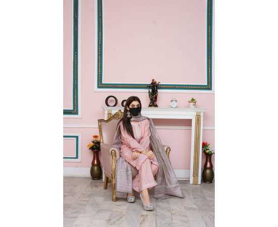 Elegant 3-Piece Set with Beautiful Lace and Organza Dupatta Full Sleeves Elegant 3-Piece Set with Beautiful Lace and Organza Dupatta Full Sleeves