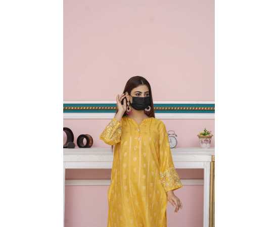 Boat Neckline with V-cut Jacquard Embroidered Sleeves 2-Piece Dress Boat Neckline with V-cut Jacquard Embroidered Sleeves 2-Piece Dress