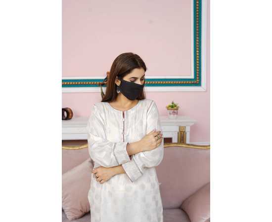 Embroidered Round Neckline with V-cut Jacquard Long Sleeves 2-Piece Dress Embroidered Round Neckline with V-cut Jacquard Long Sleeves 2-Piece Dress