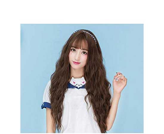Women's Brown Wig Long Curly Wavy Hair Wigs