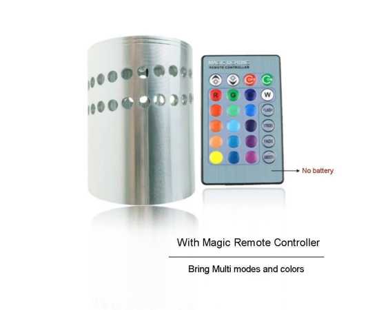 LED Wall Light Lamp Spiral Effect With Remote