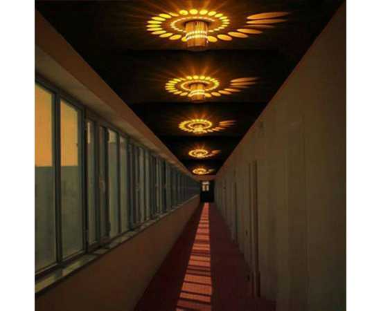 LED Wall Light Lamp Spiral Effect With Remote