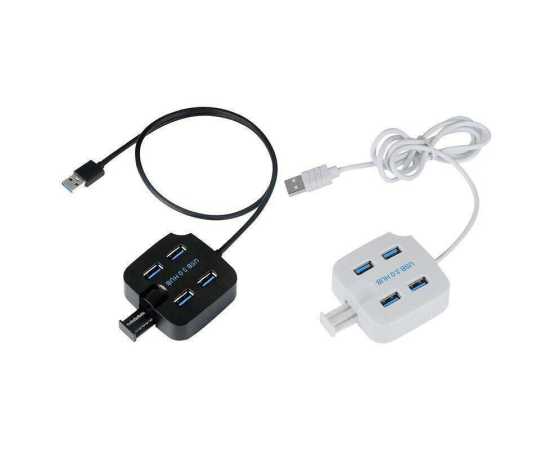 Usb 3.0 Hi-Speed 4 Ports Hub With Phone Holder