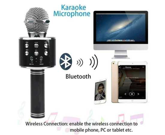 WS-858 Bluetooth Wireless Handheld Karaoke Mini Micophone