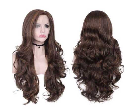 Women Natural Girls Gradient Long Curly Synthetic Hair Care Full Front