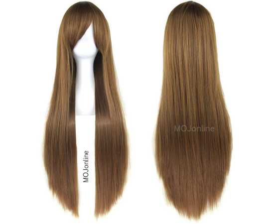 Long Full Head Wig For Women Color Straight Front Bang