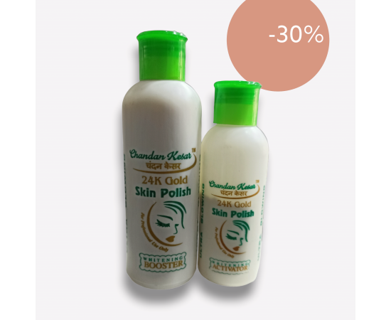 Chandan kesar 24 k gold skin polish set - Pack of 3