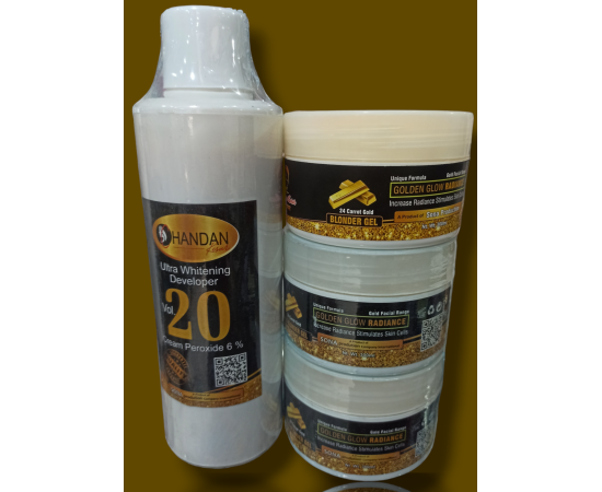 Chandan kesar 24 k gold bleach set - 1000ML
