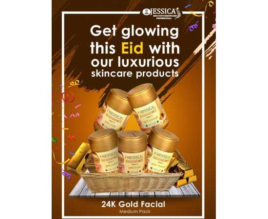 Jessica 24 k gold Facial Kit in jar