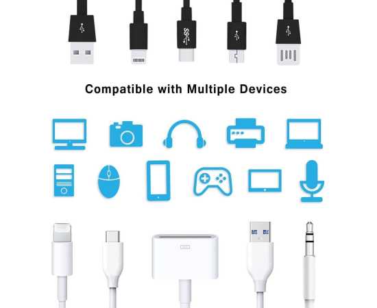 Pack of 4 PCS Spiral Silicone Cable Protectors