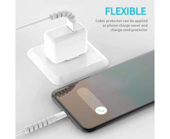 Pack of 4 PCS Spiral Silicone Cable Protectors