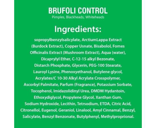 Brufoli Skin Cream For Control Blackheads & Whiteheads - 30ML