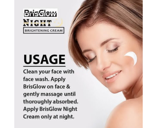 Brisglow Face Whitening Night Cream - 30ml