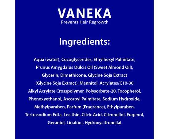 Vaneka Cream For Prevents Hair Regrowth - 50ML