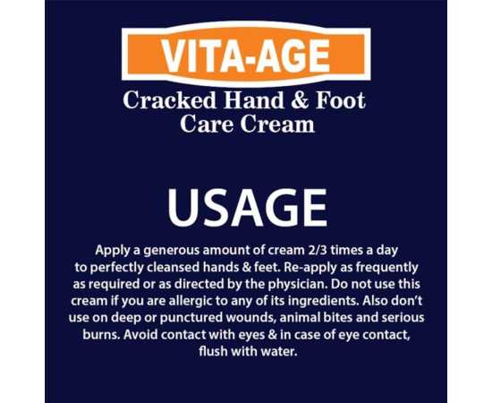 Vita-Age Cracked Hand & Foots Care Cream - 30ML