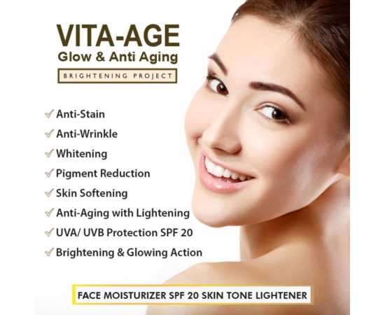 Vita-Age Glow And Anti Aging Whitening Cream - 30ML