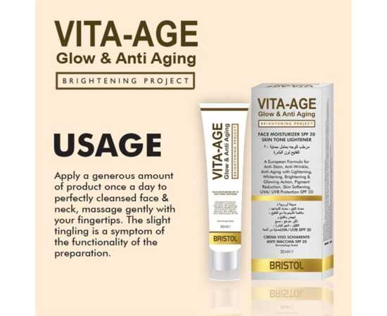 Vita-Age Glow And Anti Aging Whitening Cream - 30ML