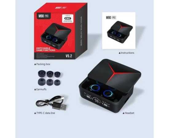 M90 Pro Wireless Gaming Earbuds - Black M90 Pro Wireless Gaming Earbuds - Black