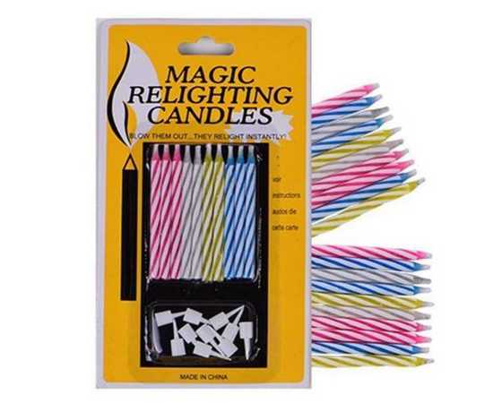 Magic Relighting Candles for Birthday - PAck of 10