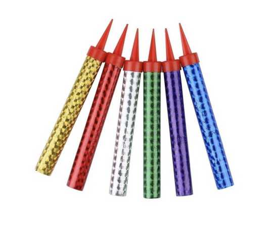 Birthday Sparkling Candles 12cm - Pack of 6