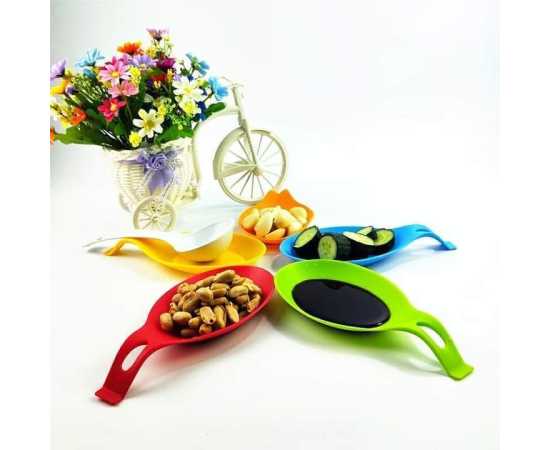 Flexible Silicone Heat Resistant Spoon Rest Spatula Holder - Pack of 3