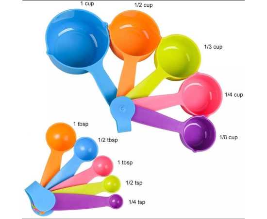 10 Pcs Measuring Spoons Set - Multicolor