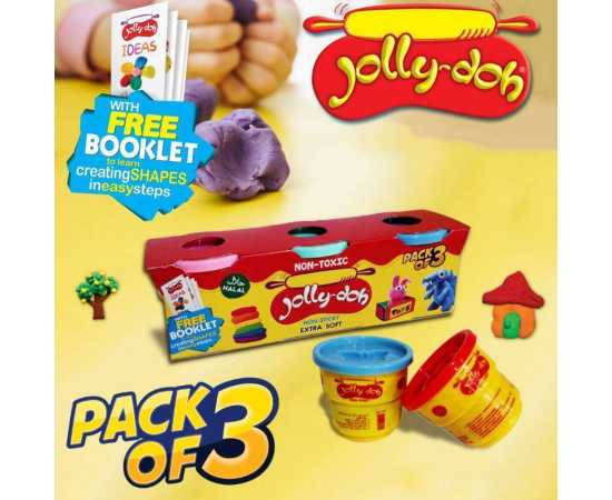 Non Toxic Soft Jolly Doh - 3 Pack