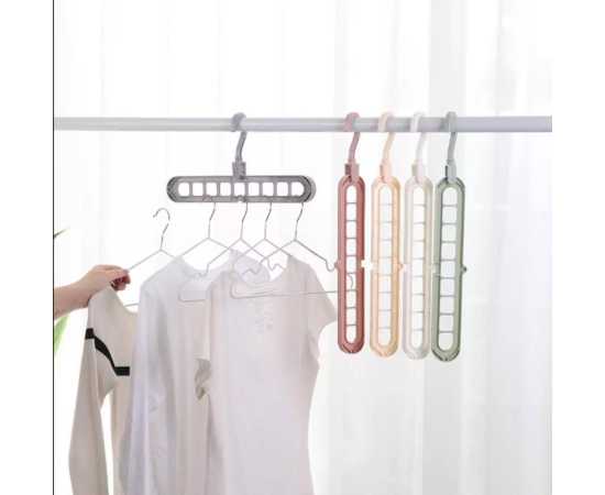 Pack of 5 - Multi port 360 Rotation Plastic Storage Clothes Hanger
