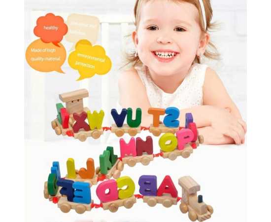 ABC Kids Wooden Alphabet Train Educational Set