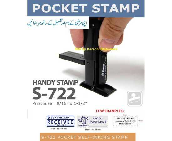 Shiny S-722 Handy Stamp - Impression size 38 mm x 14 mm