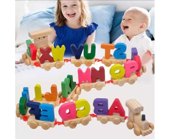 ABC Kids Wooden Alphabet Train Educational Set