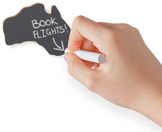 Chalkboard World Map Wall Sticker with 2 chalks