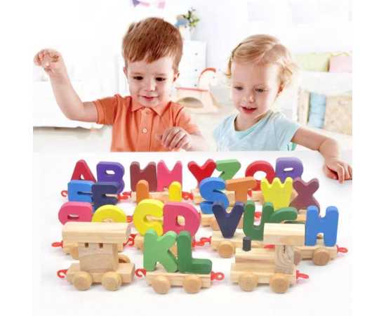 ABC Kids Wooden Alphabet Train Educational Set