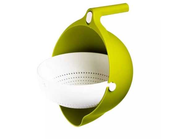 4 in 1 Rolling Colander Washer Strainer with Handle