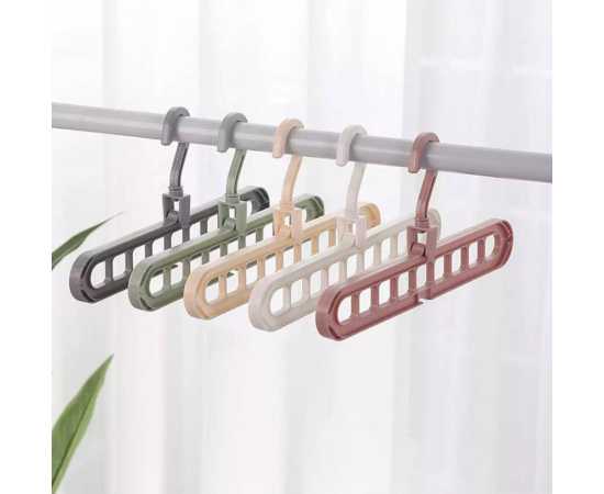 Pack of 5 - Multi port 360 Rotation Plastic Storage Clothes Hanger