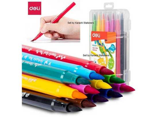 Pack of 12 Deli Brush Watercolor Brush Markers for calligraphy