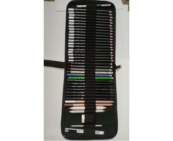 41 Pcs Professional Sketch and Drawing pencils set kit