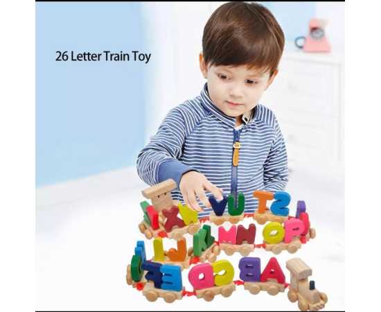 ABC Kids Wooden Alphabet Train Educational Set