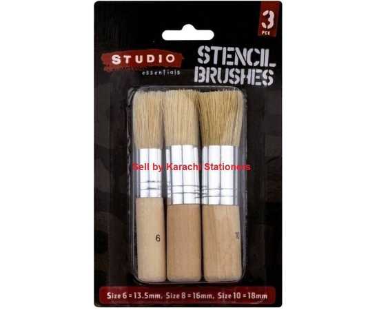 3 Pcs Keep Smiling Wooden Stencil Brushes for Art3 Pcs Keep Smiling Wooden Stencil Brushes for Art