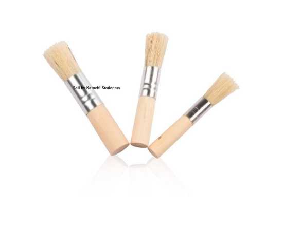 3 Pcs Keep Smiling Wooden Stencil Brushes for Art