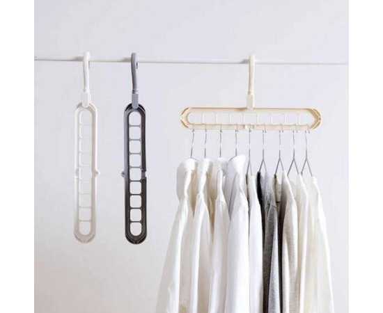 Pack of 5 - Multi port 360 Rotation Plastic Storage Clothes HangerPack of 5 - Multi port 360 Rotation Plastic Storage Clothes Hanger