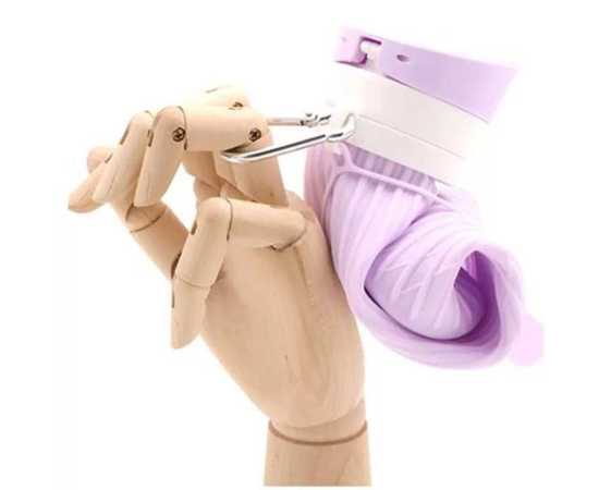 Foldable Collapsible Silicone Water Bottle - 500ml