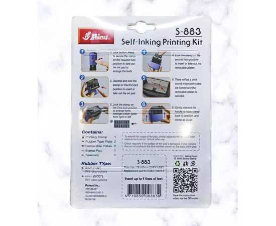 Shiny S-883 Self Inking Stamp Printing Kit DIY Set