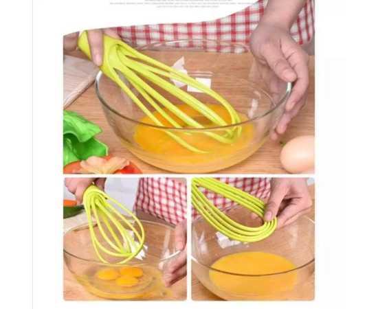 2 in 1 Silicone Folding Egg Beater