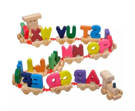 ABC Kids Wooden Alphabet Train Educational Set